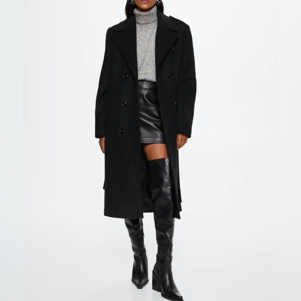 Mango Tailored Wool Coat
